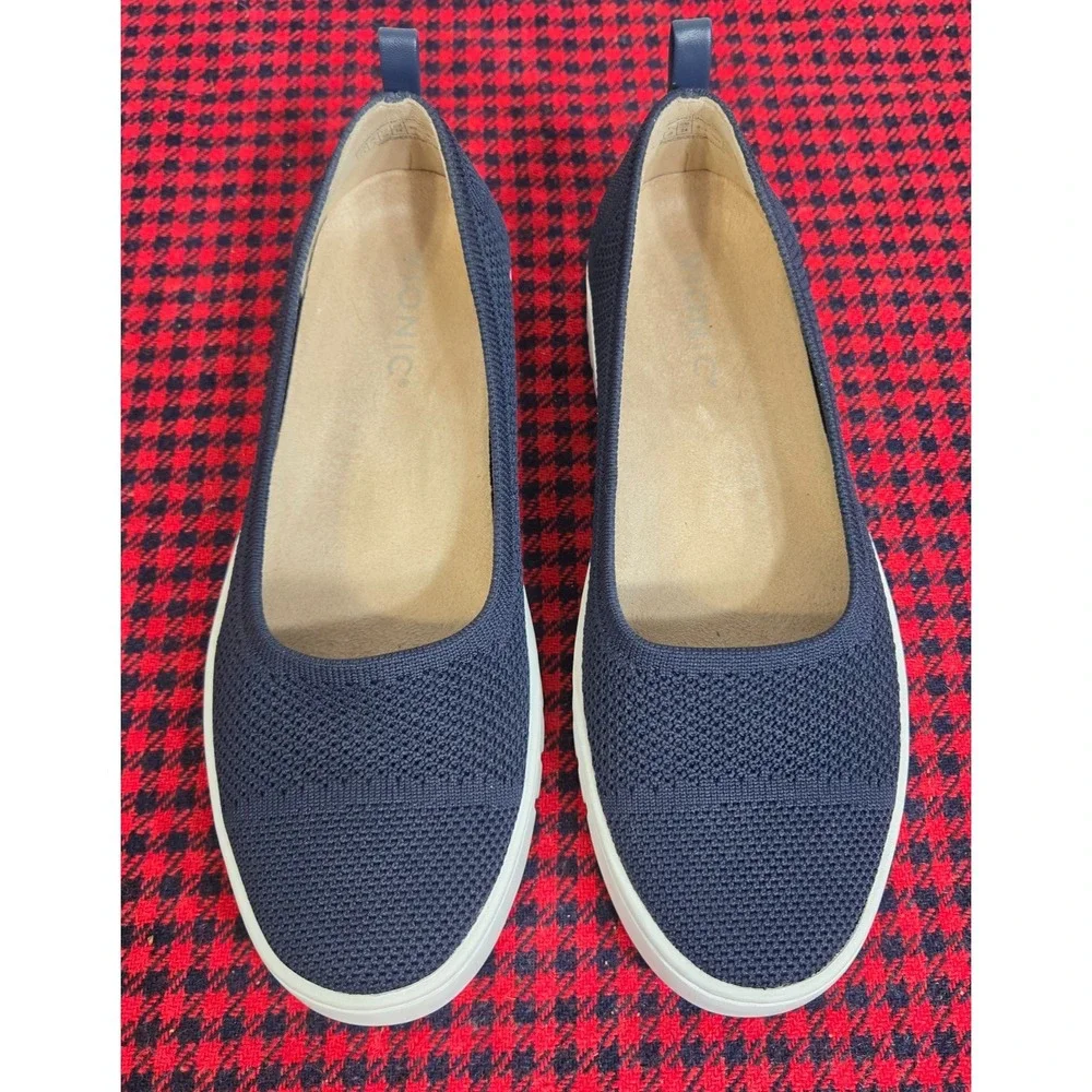 Vionic Uptown Skimmer Knit Navy Blue Women's sz 7.5 Ortho Arch Support